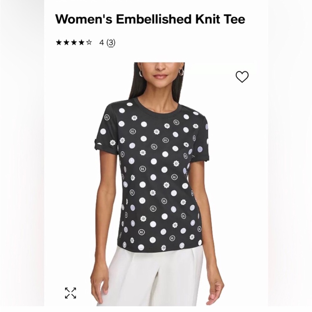Karl lagerfeld Paris embellished knit tee
